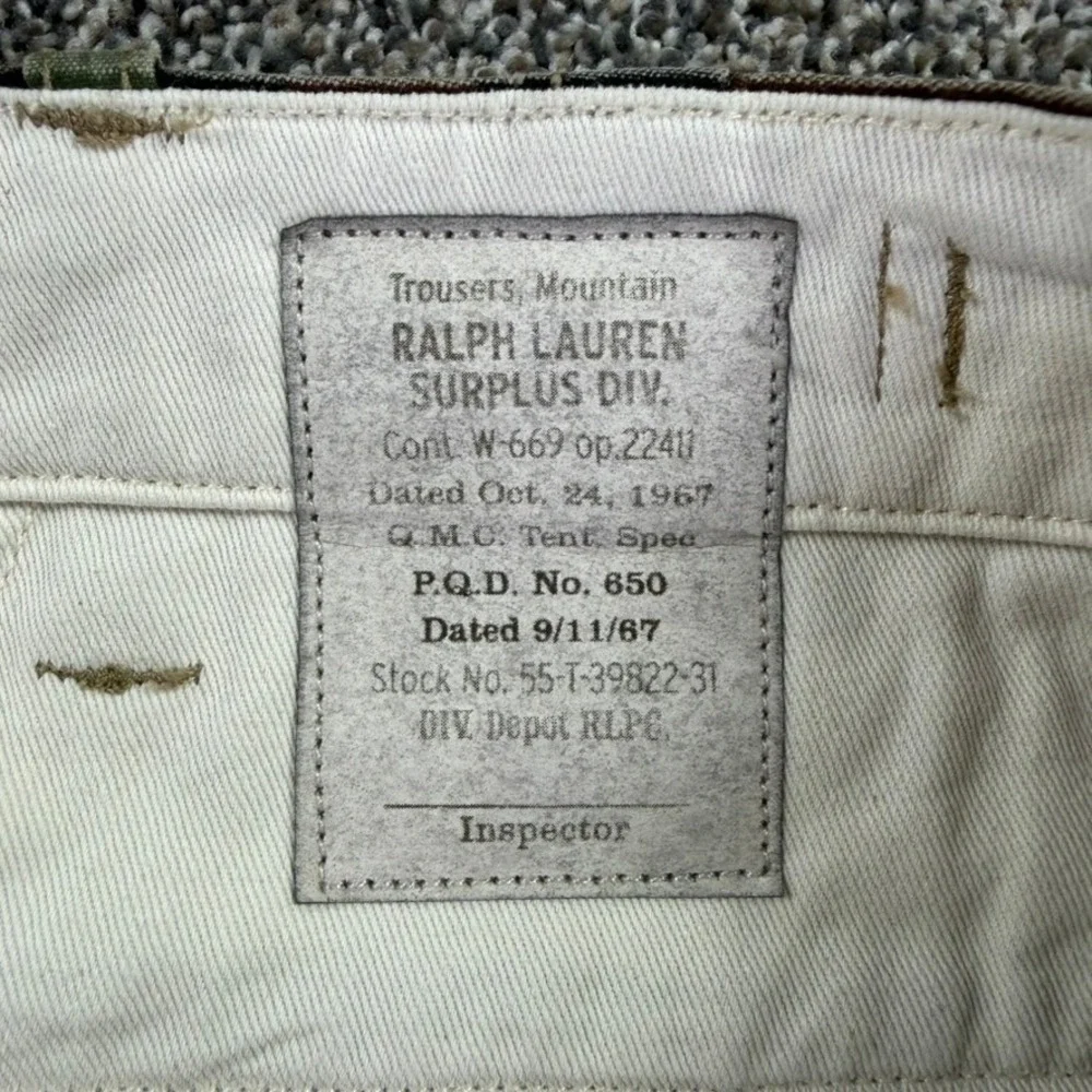 Polo Ralph Lauren Surplus Div Camo Mountain Cargo Utility Pant Men 36x34 Trouser